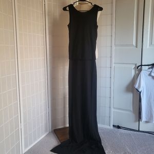 Calvin Klein Black Gown Maxi Dress S New